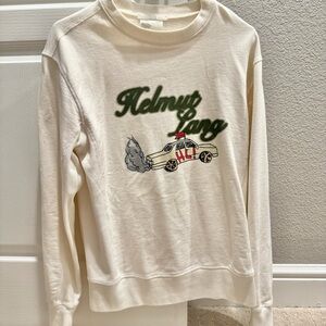 Helmut Lang Cream Graphic Sweatshirt